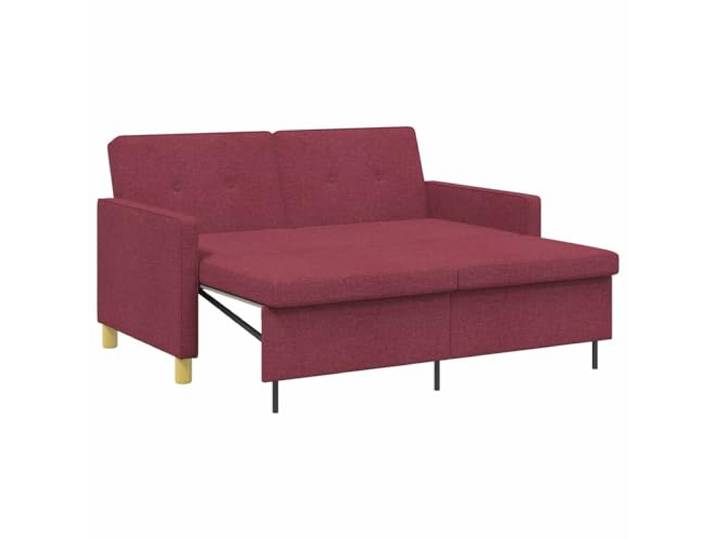 PUGYNBK Ausziehbares Schlafsofa, weinrot, Stoff mit verstellbarer Weicher Mechanismus, gepolsterte Kissen, klappbare Beine, kompaktes Design für Wohnungen