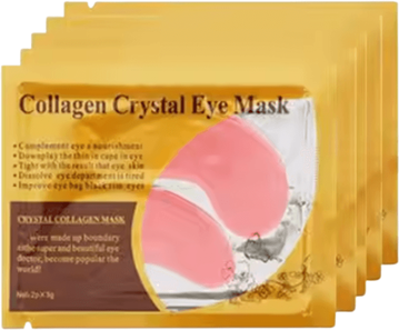 Uplift Curations Gold Collagen Crystal Eye Mask (20 Pcs 10 Pairs)   Firming & Moisturizing Nourishing Under Eye Skincare Patches pink 10pairs