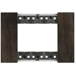 BTicino KA4803LG LivingNow Abdeckrahmen 3-modulig in der Farbausführung Walnuss