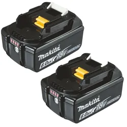Makita Akku Ersatzakku BL1860B - 2er Set - Original - 18V/6,0Ah - 197422-4