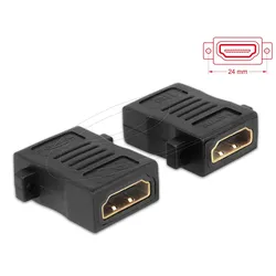 Delock Adapter HDMI-A Buchse auf HDMI-A Buchse mit Schraubanschluss