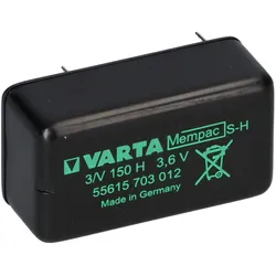 Varta Mempac 3/V150H - 3,6V / 150mAh Print 2/2 ++/-- VKB 55615 703 012