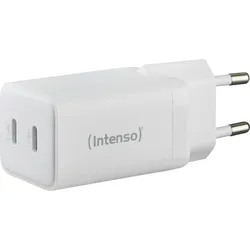 INTENSO 7804012 - USB-Ladegerät, 40 W, 2x USB-C, PD3.0, QC4.0, GaN, weiß