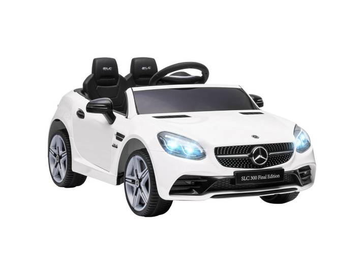 ComfortXL Kinder-Elektroauto De-06106 mit LED-Scheinwerfern und Musik Weiß, Kunststoff, Metall, 62.5x44x107 cm, Freizeit & Co, Gartenspielzeug, Kinder-Elektrofahrzeuge