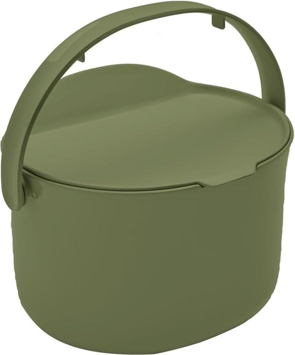 Skaza Since 1977 Daily Vuilnisemmer voor de keuken, 3,3 liter, olijfgroen