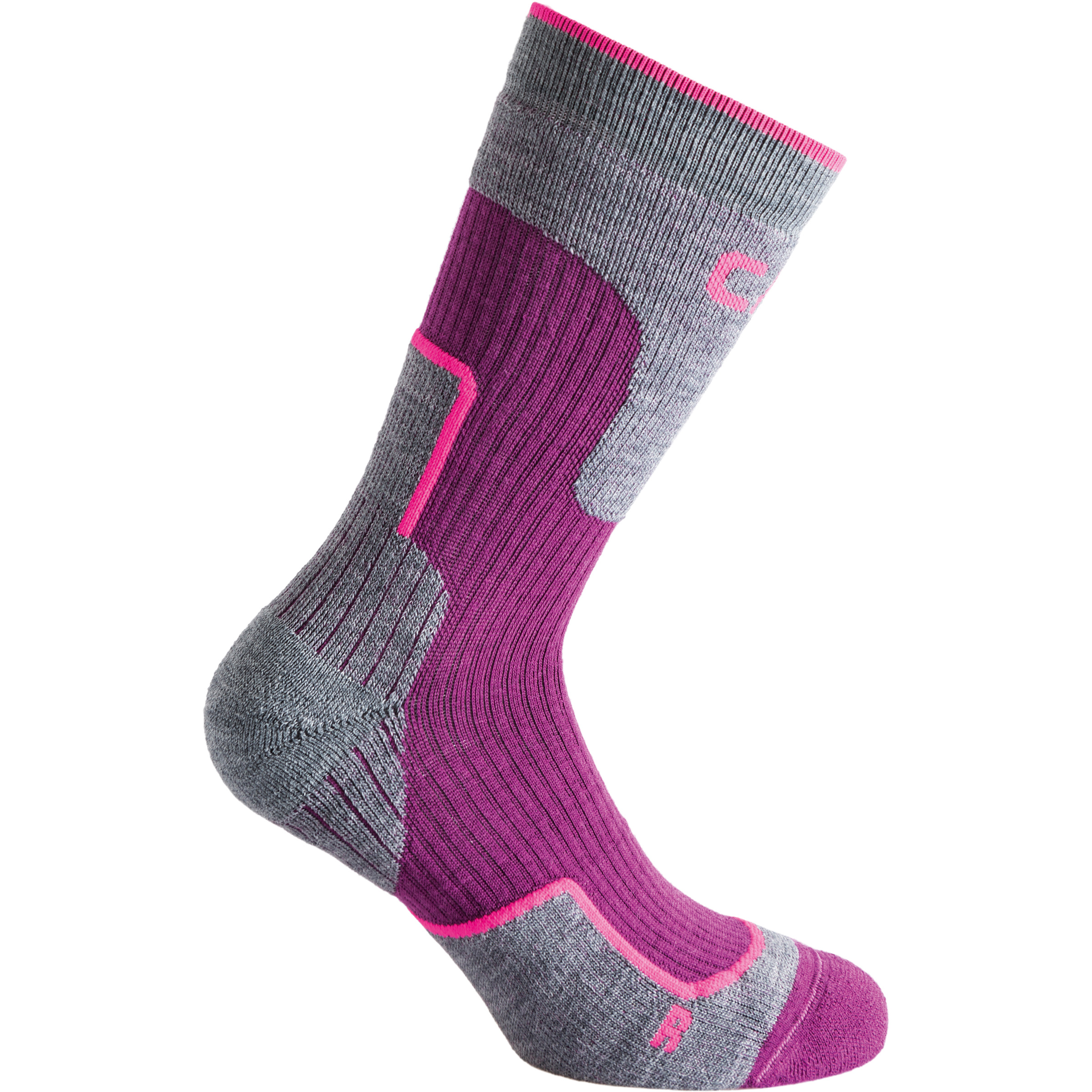 CMP Wool Trekking Kinder Wandersocken lila Größe 31 Camping Widerstandsfähig Merinowolle