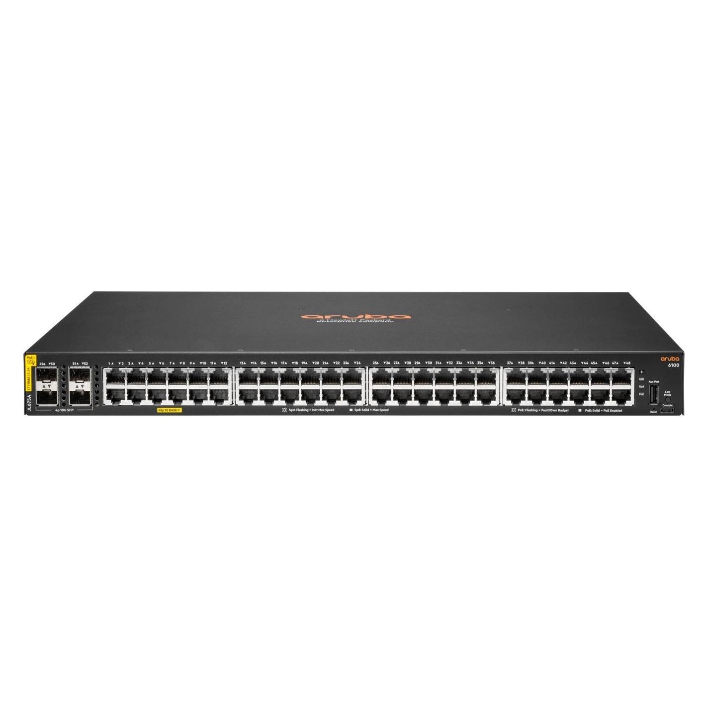 HPE Aruba 6100 48G Class4 PoE (48 Ports) (JL675A#ABB)