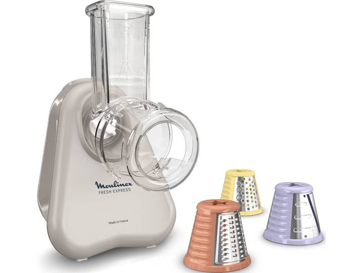 TEFAL Zerkleinerer Fresh Express , beige (hellgrau), B:16,5cm H:28,2cm T:16,5cm, Zerkleinerer, 3 Funktionen (zerkleinern, schneiden, reiben), kompakt, made in France, Zerkleinerer