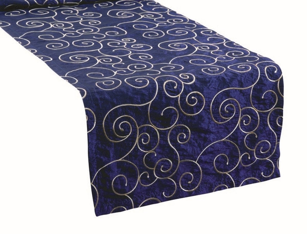 2LIF Florence Tafelloper Blauw 43 x 240 cm