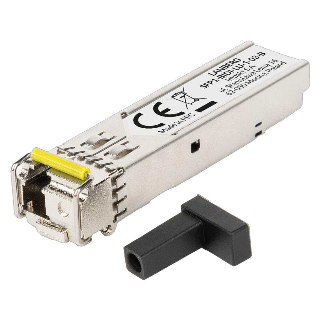 Lanberg Moduł SFP MODUŁ ŚWIATŁOWODOWY SFP BIDI DO 3KM 1GB/S 1550NM/1310NM GIGABIT LC/UPC B (LANBERG)