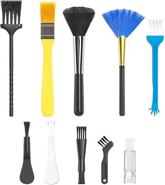 Set van 10 reinigingsborstels voor toetsenborden en computers - Multicolour