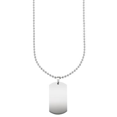 Edelstahlkette BRUNO BANANI "Schmuck Geschenk Halskette Dog Tag Kugelkette", silber (edelstahlfarben), Halsketten, Herren, Edelstahl, L: 55 B: 2,3mm, Edelstahlkette, B:2,3mm