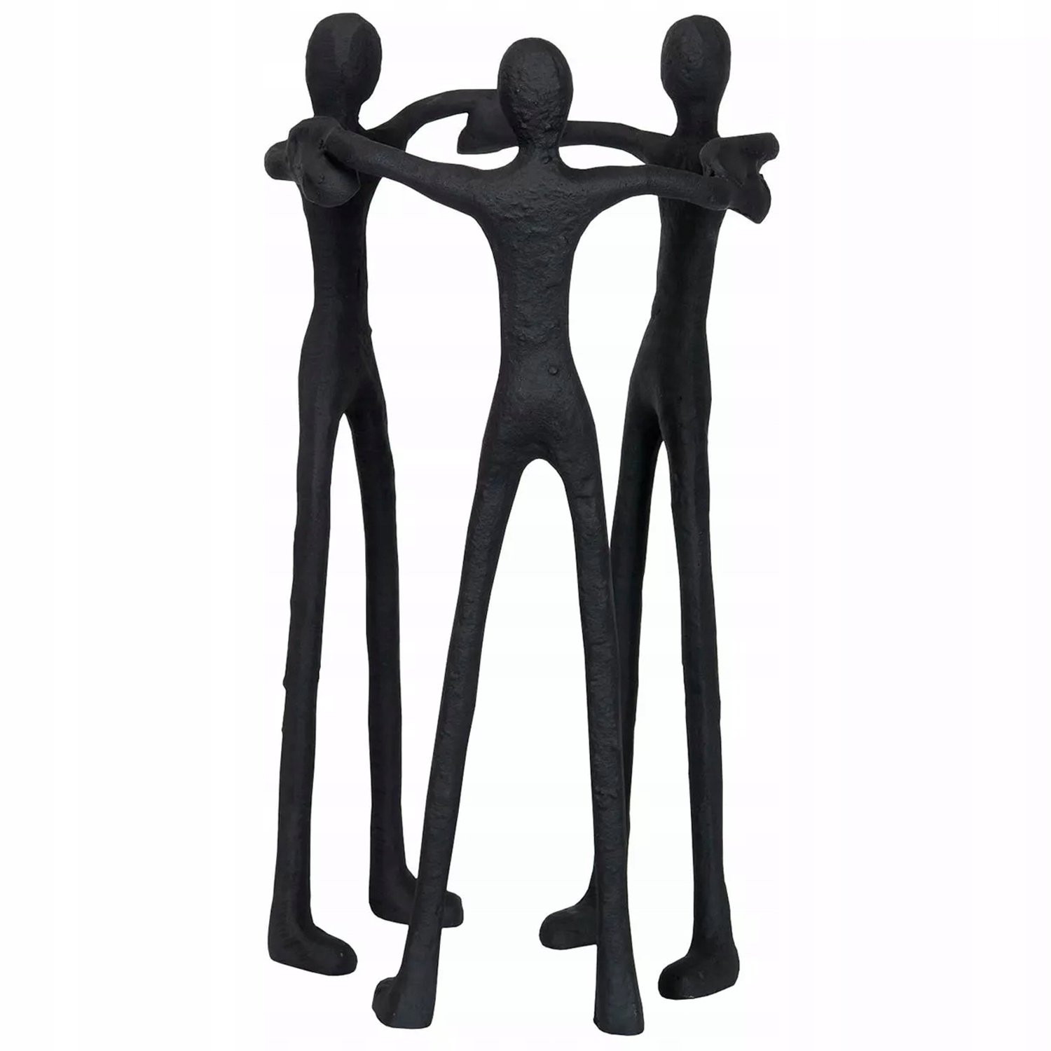Groot Metalen Figuur Familie & Vriendschap in Loft Stijl, Zwart