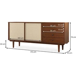 Idimex, Kommode + Sideboard, Simona (175 x 41 x 76 cm)