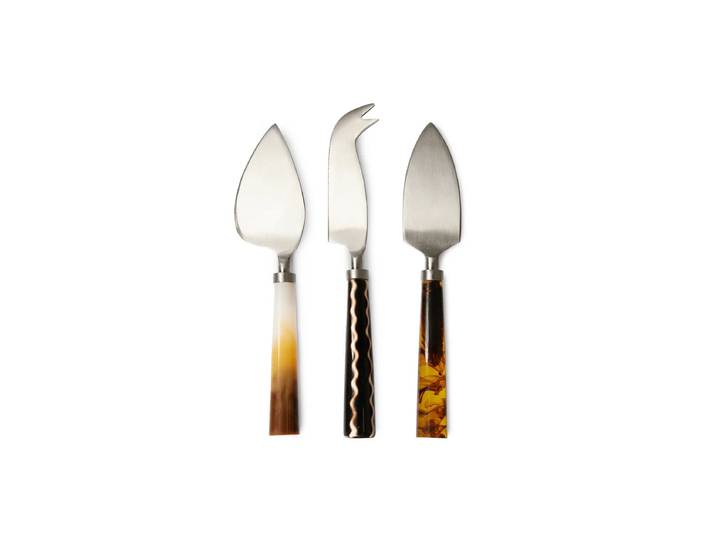 HKliving - Käsemesser-Set, havana (3er-Set)