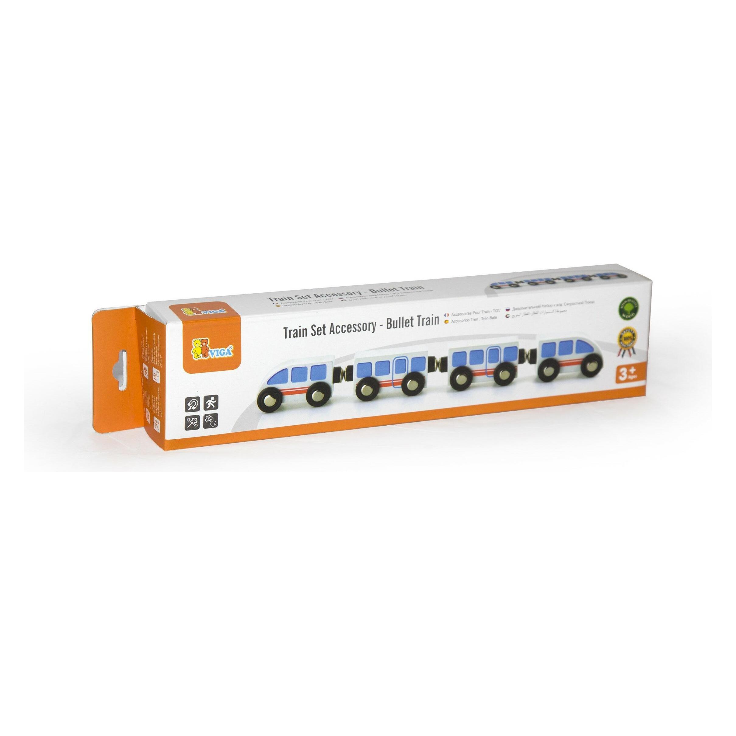 Viga Toys Holzeisenbahn Schnellzug (50818)