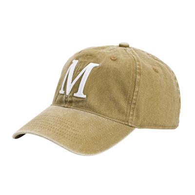 Baseball Cap MUSTANG "Jamie", Herren, beige (sand), Canvas, Baumwolle, unifarben, used, washed, Caps, mit gebogenem, festem Schirm