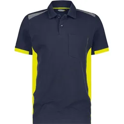 Dassy Poloshirt Veracruz - nachtblau/neongelb - S