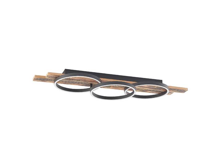 Plafonnier led en bois marron