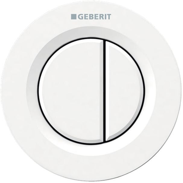 Geberit WC-Steuerung Typ 01 116042111 pneumatisch, 2-Mengen-Spülung, Kunststoff, weiß-alpin