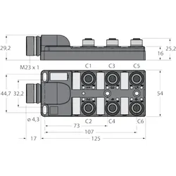 Turck Aktuator-/Sensor-Verteiler TB-6M12-4-CS12H