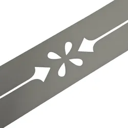 zaun|zu® Sichtschutzstreifen Premium Dekor Verona Sichtschutz Steingrau 2,55m
