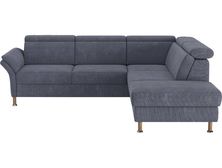 Ecksofa, 259x227 cm, Polyester, Grau & Blau, 2,5-Sitzer mit Relaxfunktion, Modern, Home-affaire
