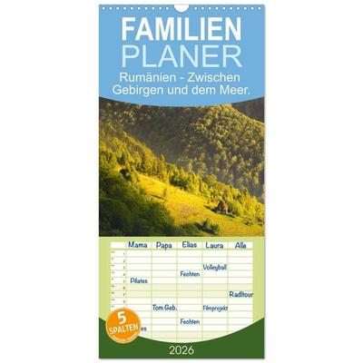 Familienplaner 2026 - Rumänien - Zwischen Gebirgen und dem Meer. mit 5 Spalten (Wandkalender, 21 x 45 cm) CALVENDO