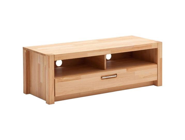 Mid.you Tv-Element, Buche, Holz, Kernbuche, massiv, 1 Schublade(n) Schubladen, 125x43x46 cm, Kabelkanal, Wohnzimmer, TV Möbel, TV-Racks