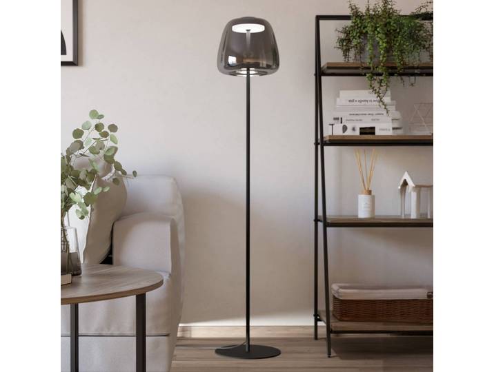 EGLO connect LED-Stehleuchte Alfero-Z, RGB, CCT, schwarz Connect dimmbar, schwarz, für Wohn- / Esszimmer, Metall, Modern, Smarte Stehlampe
