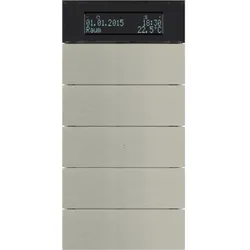Berker 75665593 Tastsensor 5fach mit Temperaturregler und Display B.IQ Edelstahl Rostfrei