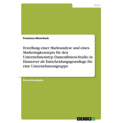 Erstellung einer Marktanalyse und eines Marketingkonzepts für den Unternehmenstyp Damenfitness-Studio in Hannover als Entscheidungsgrundlage für eine