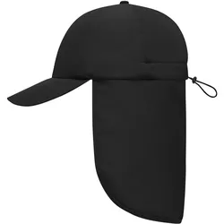 Basecap UV-Schutz "MB6243" mit Nackenschutz - black