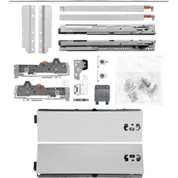 Vasalat, Schubladenauszüge, BLUM Schubladenschienen TANDEM-Höhe 115 m. Reling 227mm 30kg NL550 grau KB1400mm