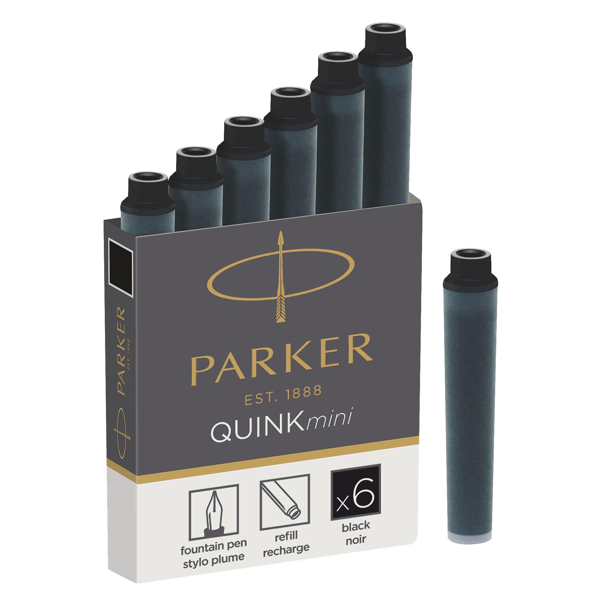 Parker Pen Quink Mini Schachtel (Schwarz, 6 Stk.) (S0767220)