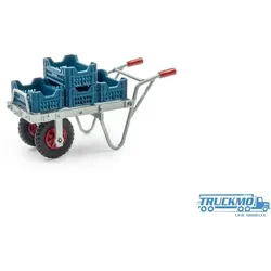 Universal Hobbies Wheelbarrow with 4 asparagus crates 6391