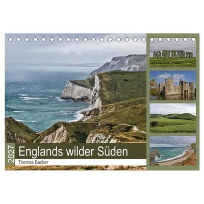 Englands wilder Süden (Tischkalender 2027 DIN A5 quer), CALVENDO Monatskalender