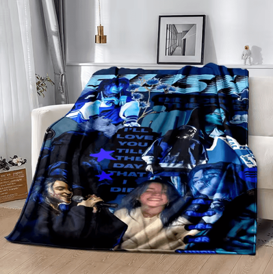 Inspire Curations Billie Eilish Flannel Throw Blanket 3 100x150cm