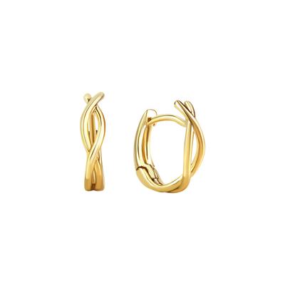 Paar Creolen VIVANCE "333/- Gelbgold glanz", gelb, Ohrringe, Damen, one-size, Gold