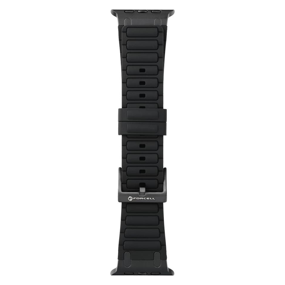 Forcell Strap F-DESIGN FA06 silicone strap for APPLE Watch 38 / 40 / 41 mm black (Silicone) (5903396392610)