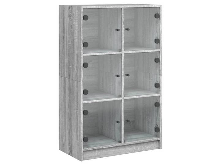 vidaXL Highboard Highboard mit Türen Grau Sonoma 68x37x109 cm Holzwerkstoff (1 St)