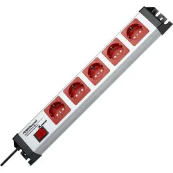 Kopp 227720019 POWERversal 5-fach, mit Geräteschutz-Überspannungsfilter, Farbe: silber-schwarz