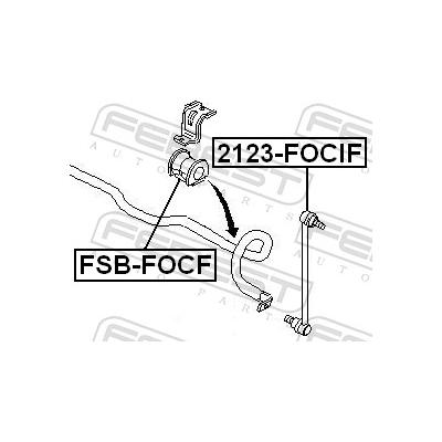 FEBEST Lagerung, Stabilisator FSB-FOCF Vorderachse für Ford