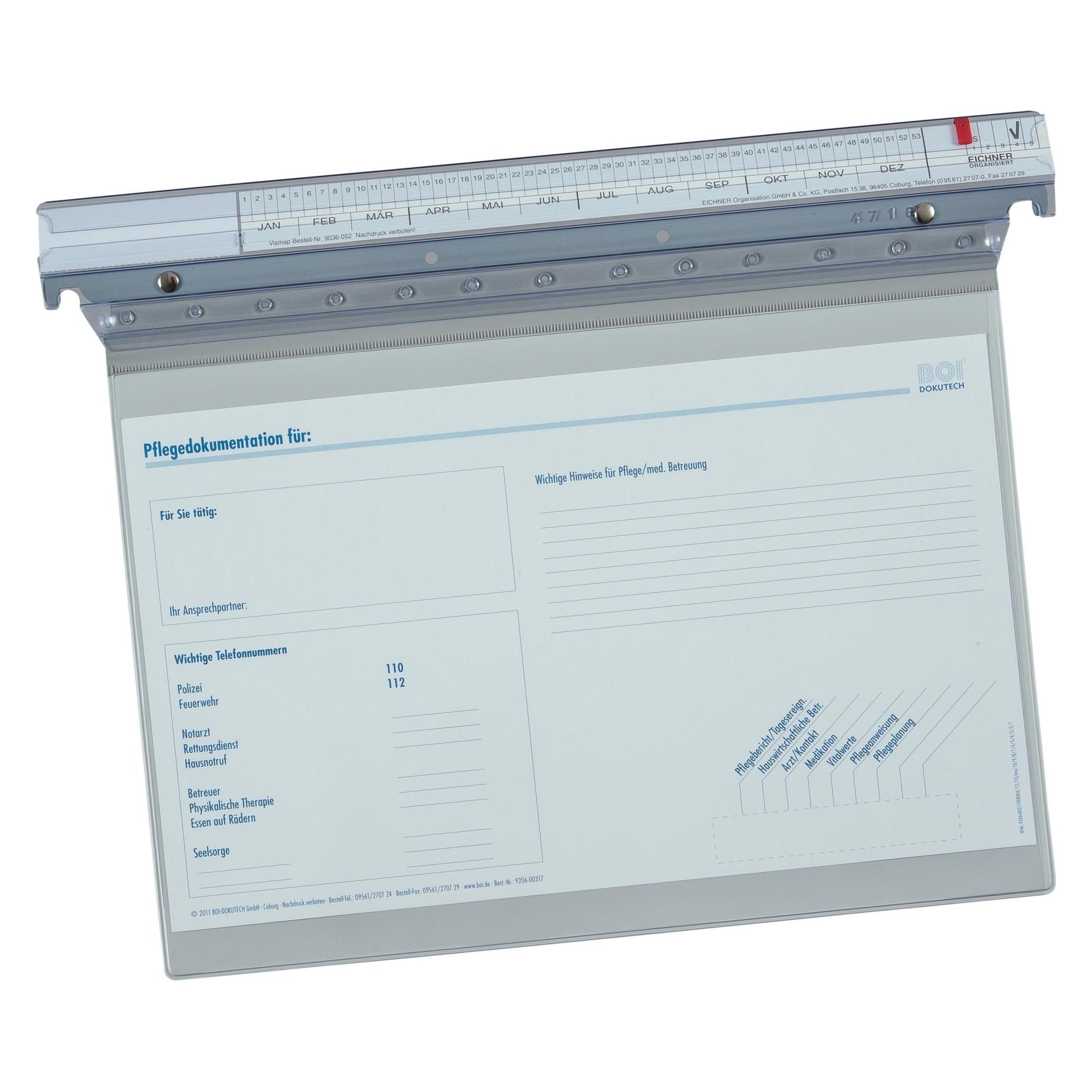 Boi Dokutech Patienten-Dokumentations-Hängemappe Signal-Line Kunststoff grau 2 x kaufmännische Heftu (A4) (9208-00535)