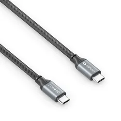 Sonero USB-C auf USB-C Ladekabel - USB 2.0, 60W PD grau/schwarz - 0,50m