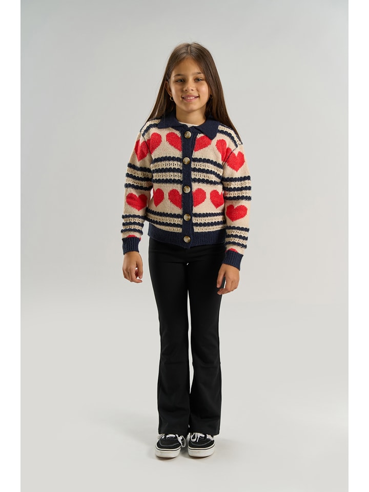 The NEW Cardigan "Vallie" in Beige/ Dunkelblau - 122/128