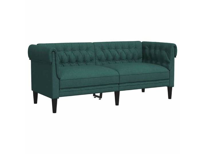 (Promo 2026)CANAPÉ FIXE Vert - SHIELD - Canapé Chesterfield 2 places - Sofa pour 2 personnes - vert foncé tissu 1334064