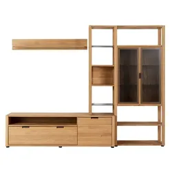 MAISON Wohnwand Evansville Holz Braun Eiche