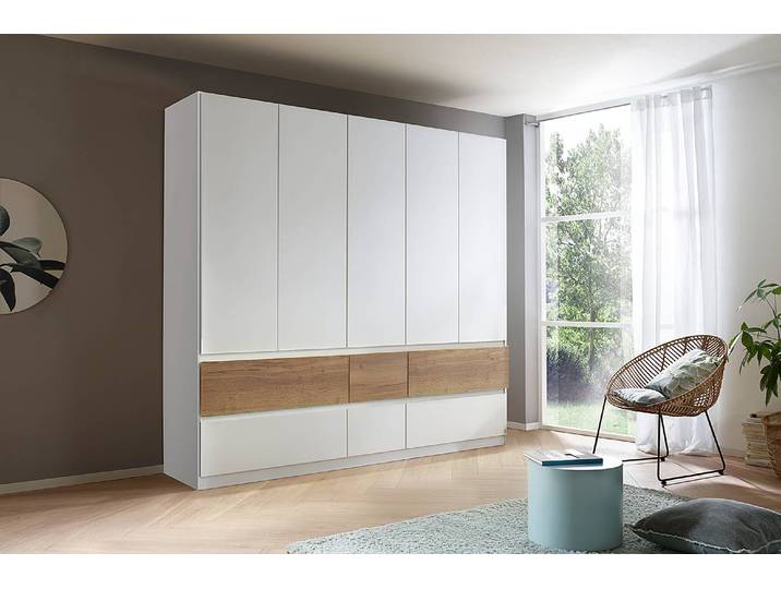 Drehtürenschrank Winnipeg 226cm ohne Beleuchtung Weiß/Alpinweiß