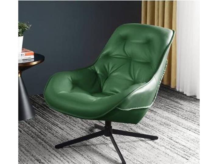 JVmoebel Loungesessel Eleganter grüner Stoff-Sessel mit Edelstahlfüßen und hoher Polsterung (Packung, 1-St., Eleganter Grüner Stoff-Sessel – Für moderne Lounge-Möbel), Made in Europa